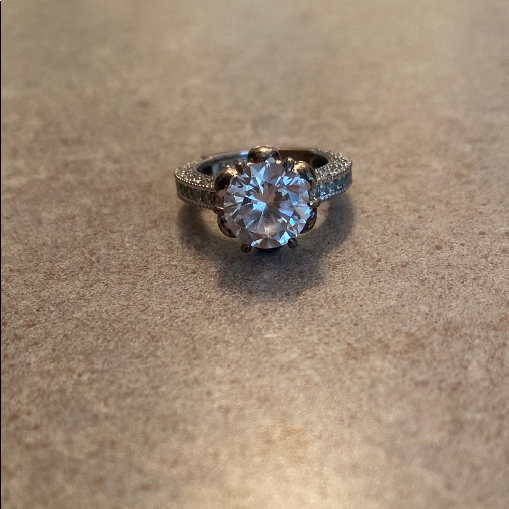 CZ skull ring